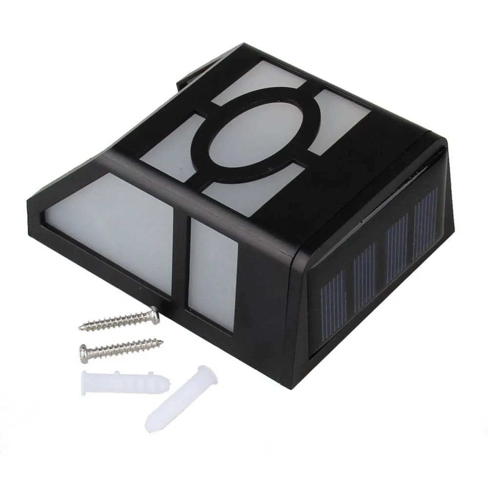 2 x Fence Lights Solar Powered LED | Waterproof | Outdoor | Garden | Patio | Wall | Pathway