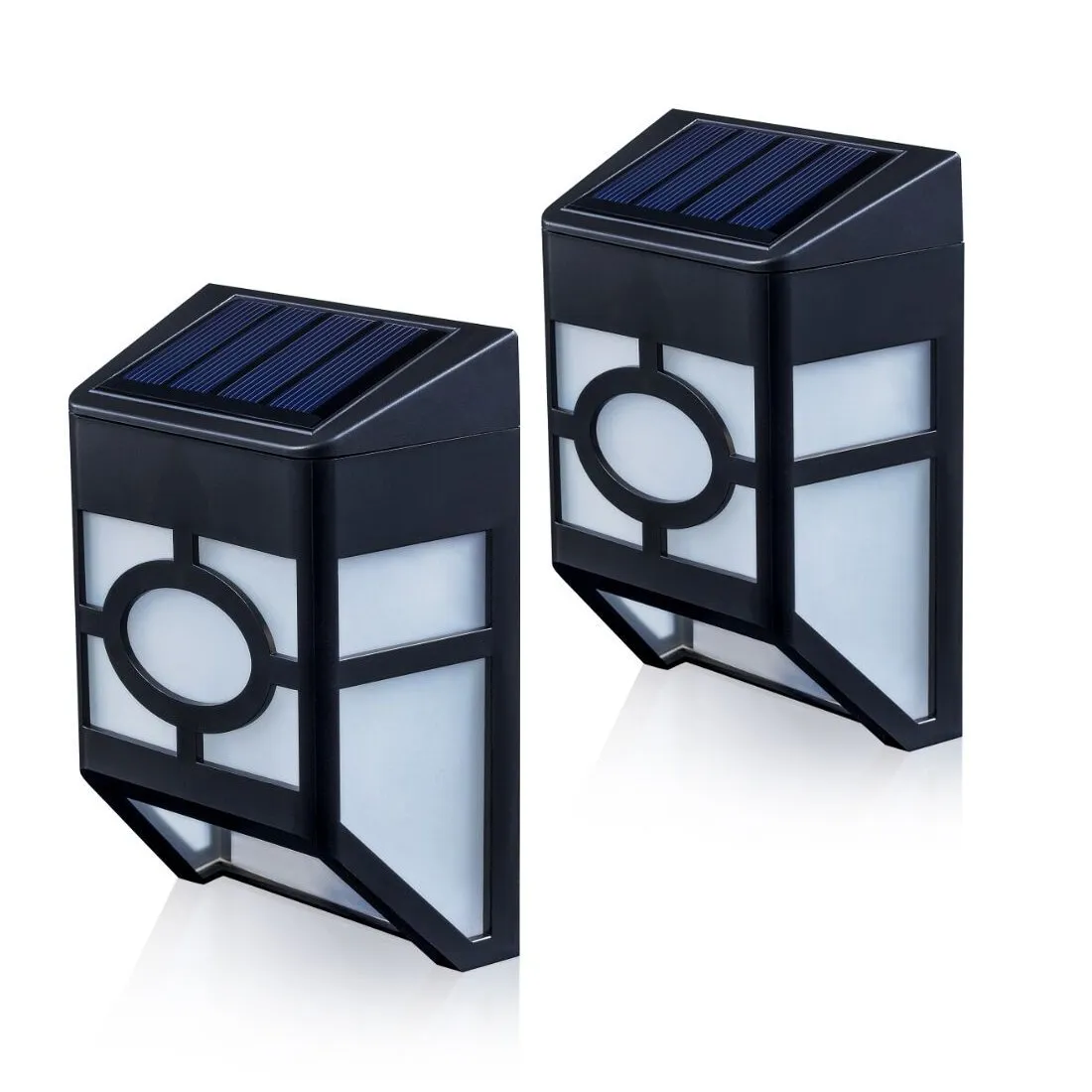 2 x Fence Lights Solar Powered LED | Waterproof | Outdoor | Garden | Patio | Wall | Pathway