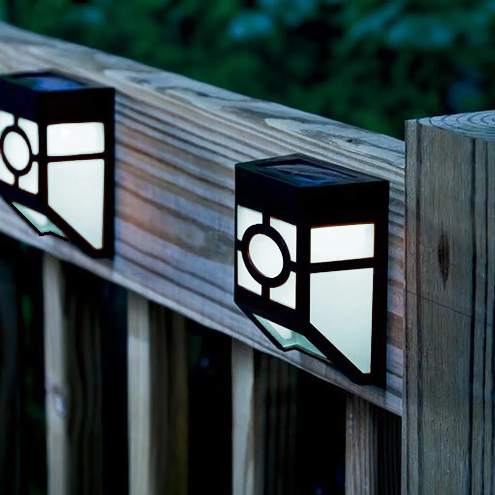 2 x Fence Lights Solar Powered LED | Waterproof | Outdoor | Garden | Patio | Wall | Pathway