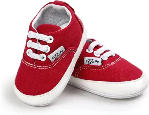 Baby Boys Girls Canvas Sneaker Soft Anti-Slip Sole Newborn Infant First Walkers Canvas Denim Shoes