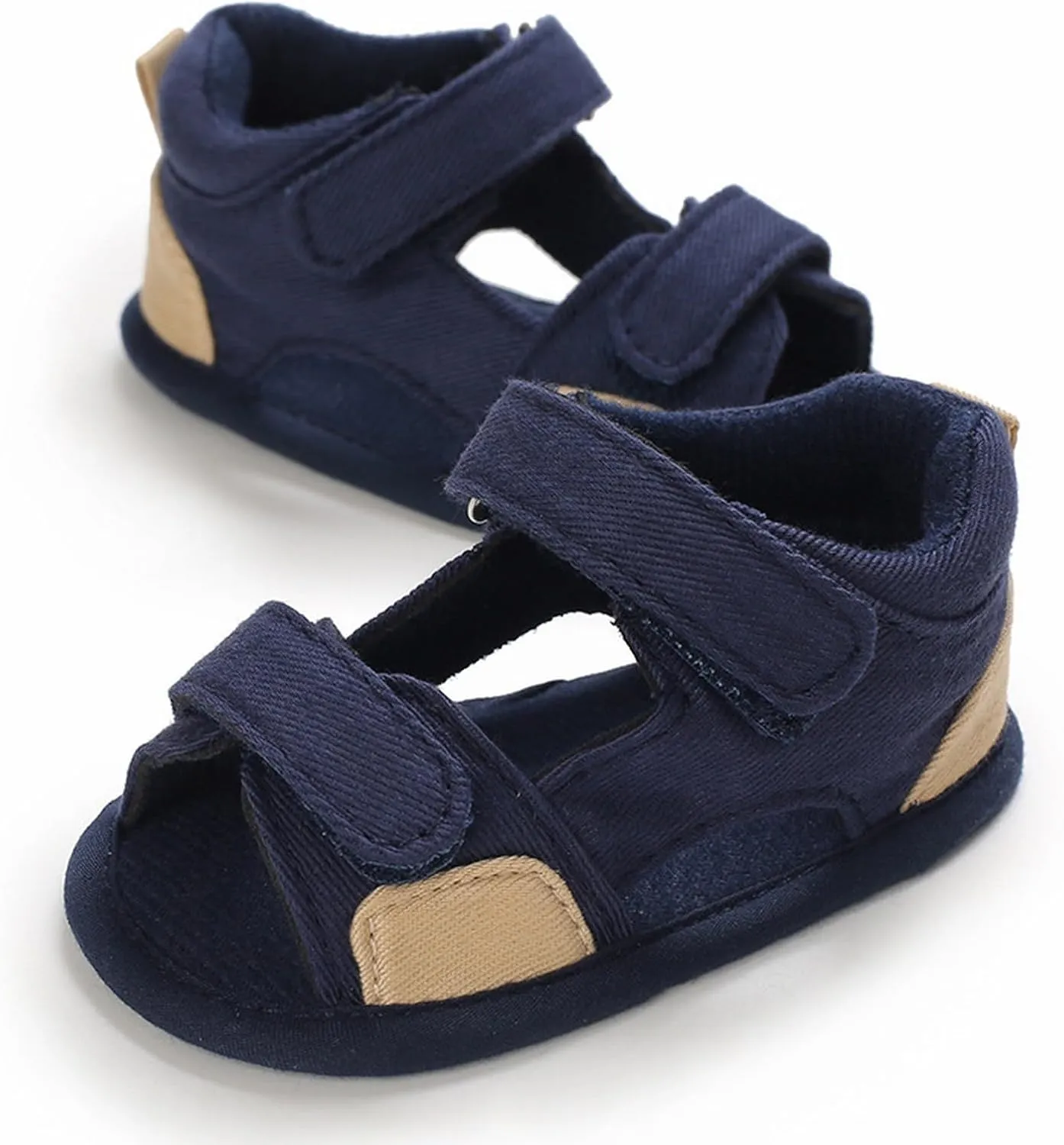 Baby Boys Girls Sandals Rubber Sole Outdoor First Toddler Girls Boys Summer Shoes Closed Toe Sandals for Toddlers