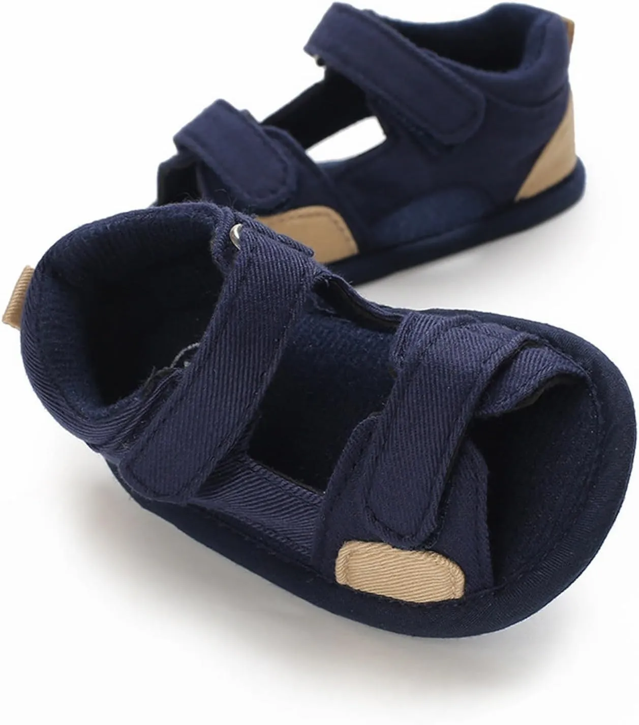 Baby Boys Girls Sandals Rubber Sole Outdoor First Toddler Girls Boys Summer Shoes Closed Toe Sandals for Toddlers