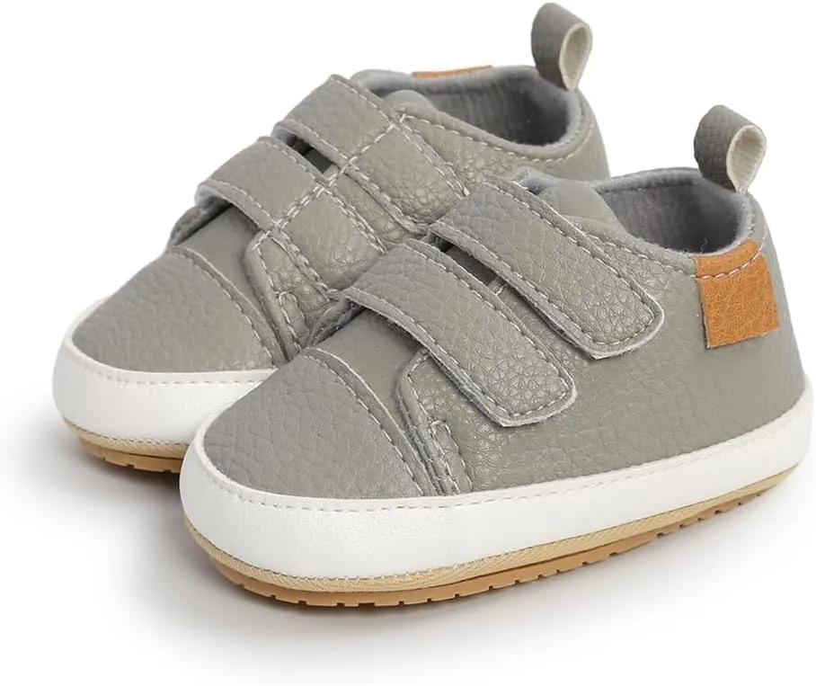 Baby Girls Boys Shoes Soft Anti-Slip Sole Newborn First Walkers High Top Canvas Denim Unisex Infant Sneaker