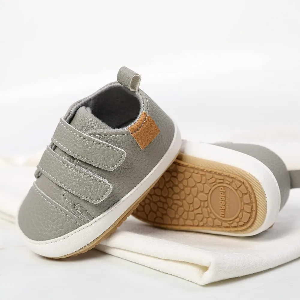 Baby Girls Boys Shoes Soft Anti-Slip Sole Newborn First Walkers High Top Canvas Denim Unisex Infant Sneaker