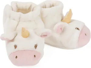 Baby GUND Luna Unicorn Rattle Booties Plush Baby Infant Shoes, White and Pink, One Size Fits All