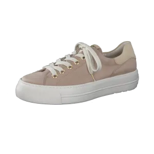 Chunky Sole Suede Trainer - Sand