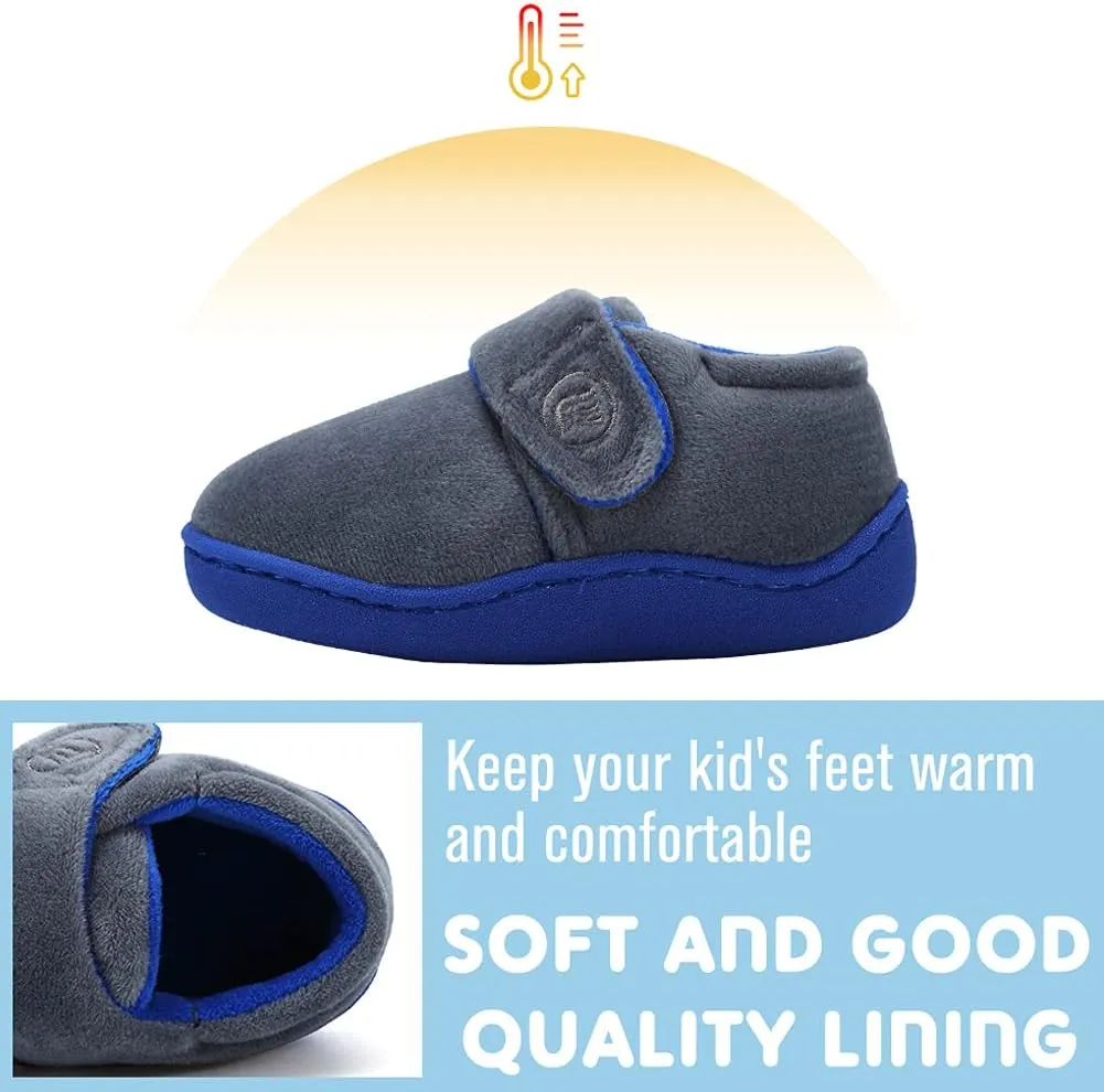 CIOR Toddler Slippers Boys Girls Socks Lightweight Comfort Slip on Kids Indoor Warm Home Shoes