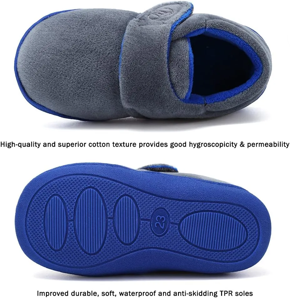 CIOR Toddler Slippers Boys Girls Socks Lightweight Comfort Slip on Kids Indoor Warm Home Shoes