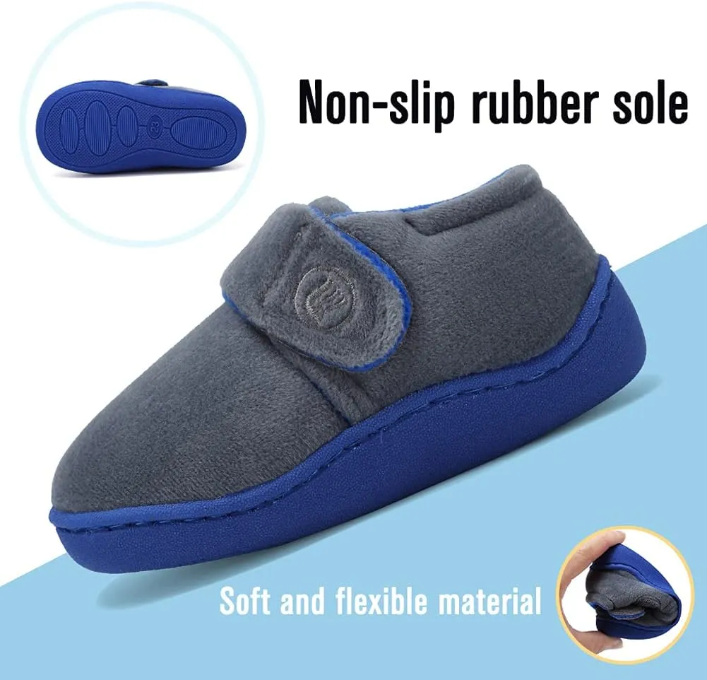 CIOR Toddler Slippers Boys Girls Socks Lightweight Comfort Slip on Kids Indoor Warm Home Shoes