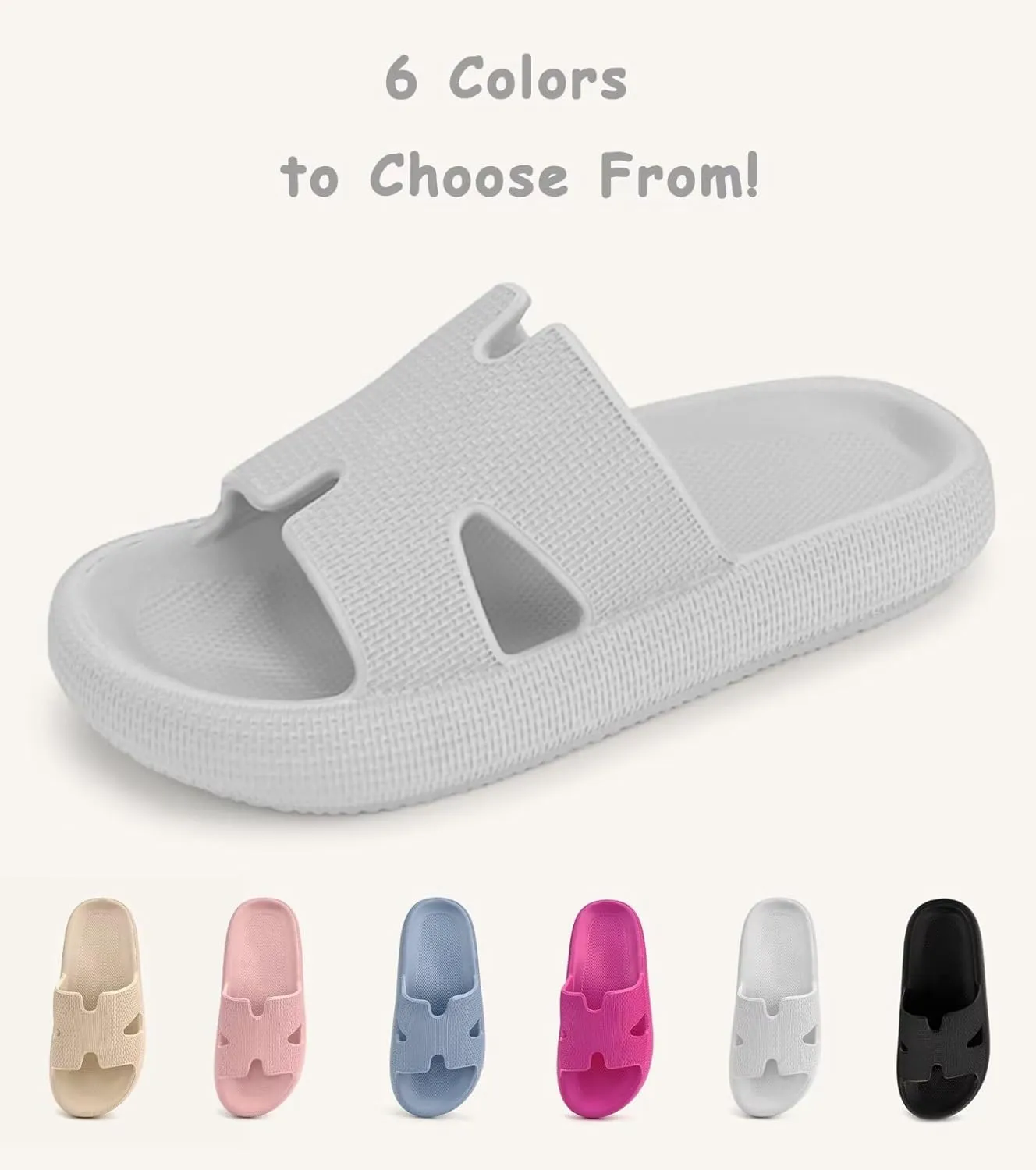 Cubufly Cloud Slides for KidsBoys Girls Shower Slippers Slip on SandalsNon-Slip Open Toe Pillow Slippers SandalsQuick Drying Summer Beach Pool Shoes