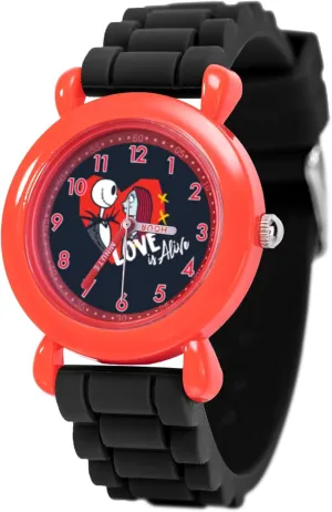 Disney Valentines Kids' Plastic Time Teacher Analog Quartz Silicone Strap Watch