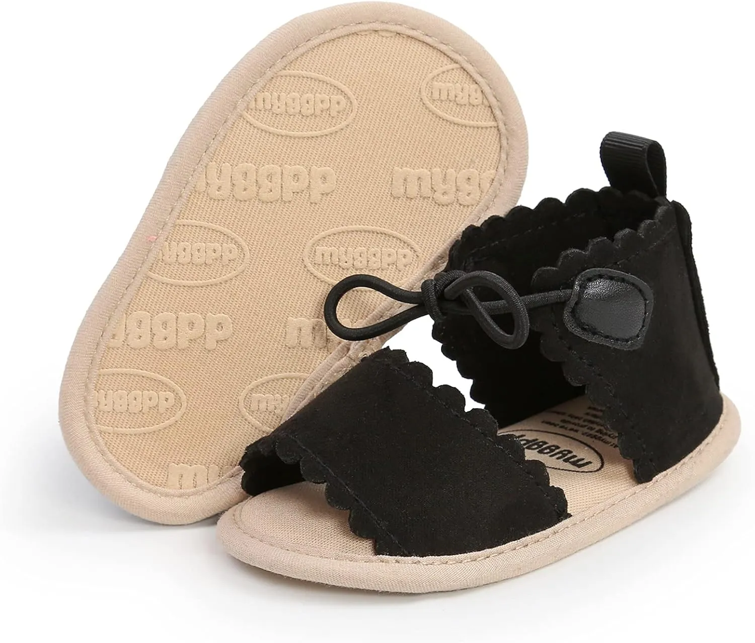 Dots Lace-ups Flat Walking Rubber Sandals Soft Sole Shoes Non-Slip Baby Girls Baby Shoes Little Girls Slides