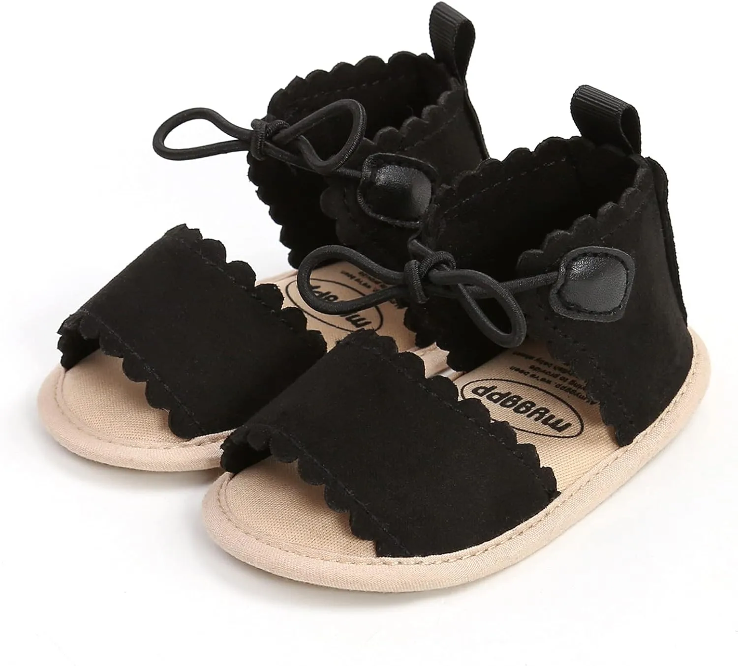 Dots Lace-ups Flat Walking Rubber Sandals Soft Sole Shoes Non-Slip Baby Girls Baby Shoes Little Girls Slides