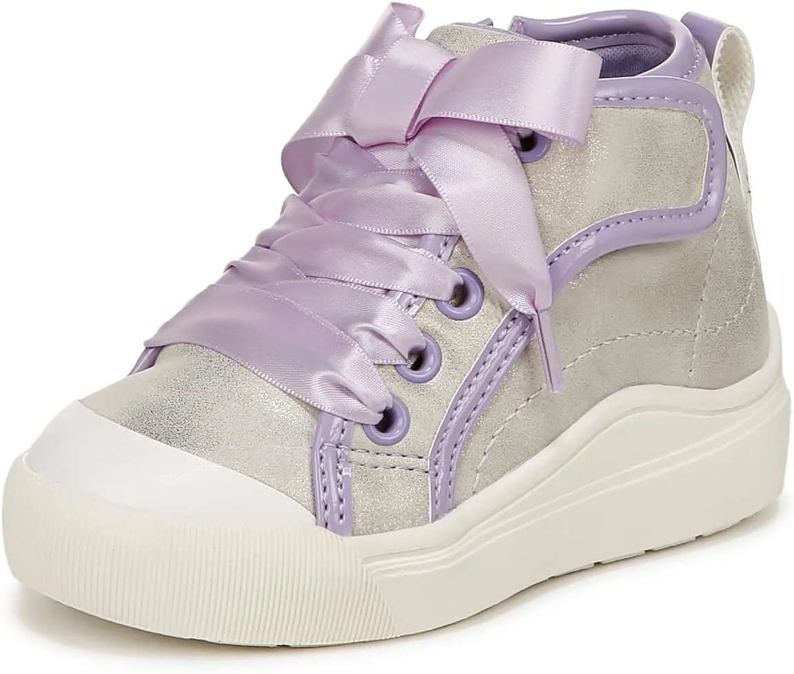 Dr. Scholl's Infant Girls Time Off High Toddler Sneaker Silver Grey Metallic 7 M