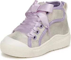 Dr. Scholl's Infant Girls Time Off High Toddler Sneaker Silver Grey Metallic 7 M