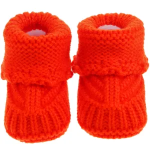 EXCEART Infant Crochet Shoes Newborn Woolen Knitted Booties 10.8cm Length Comfortable for Boys and Girls
