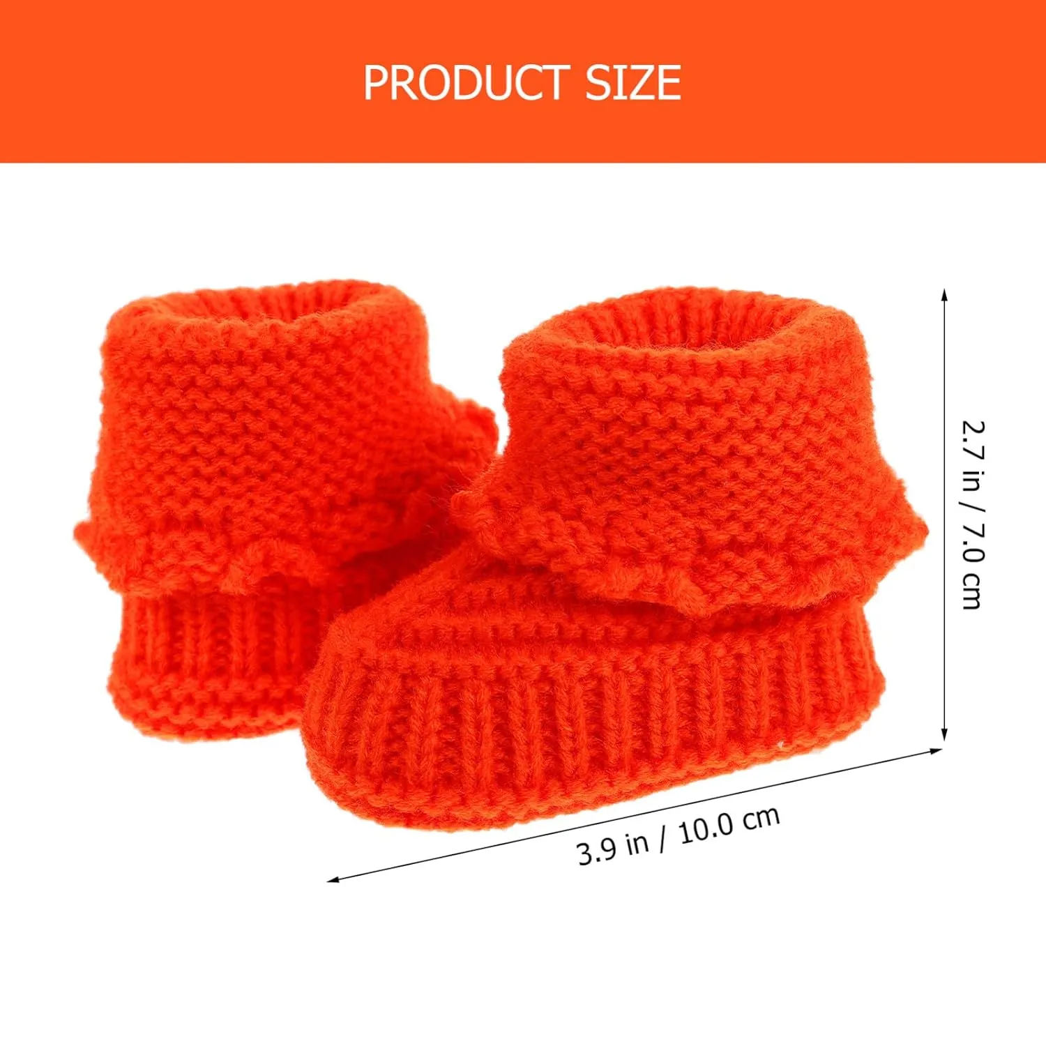 EXCEART Infant Crochet Shoes Newborn Woolen Knitted Booties 10.8cm Length Comfortable for Boys and Girls