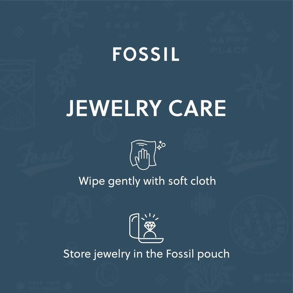 Fossil Men's Plated Stainless Steel Engravable Personalized Gift ID, Chain or Cuff Bracelet for Men