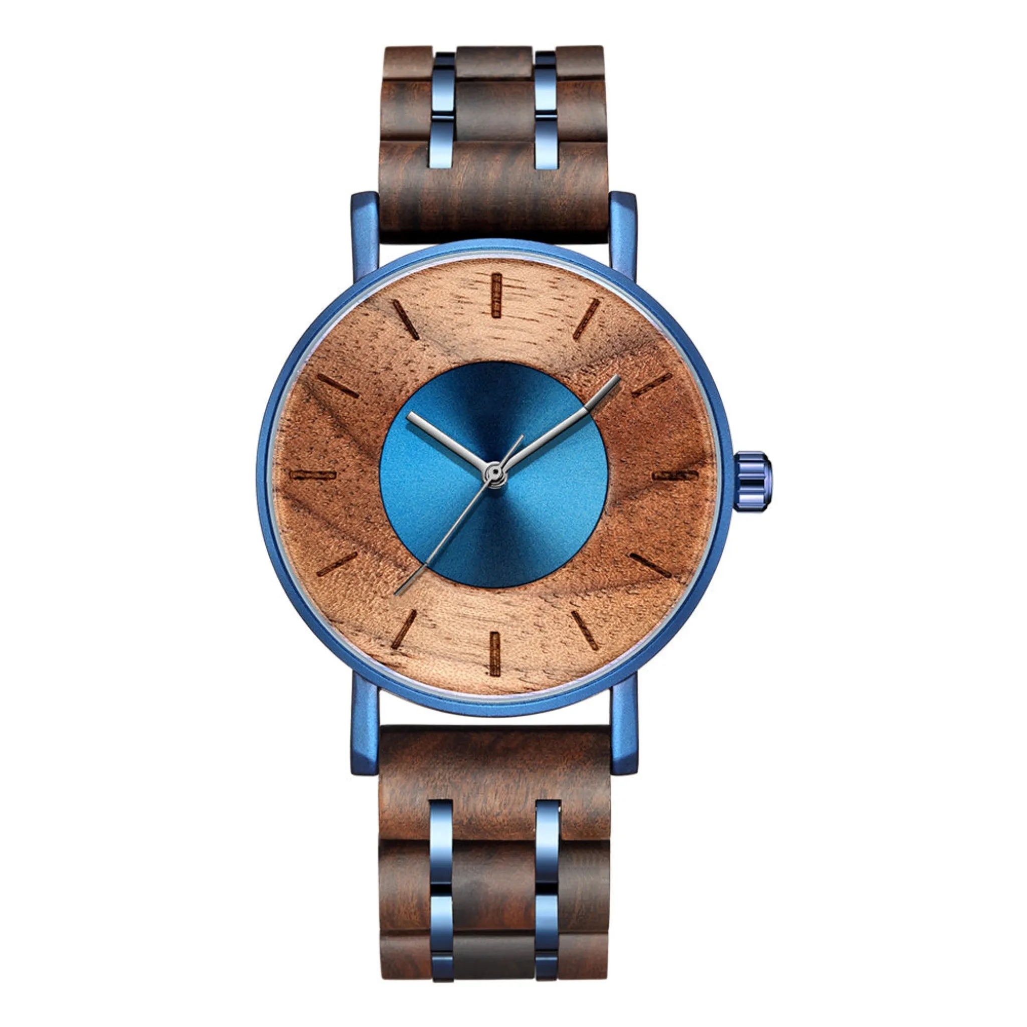 Galway - Blue & Walnut Minimal Watch