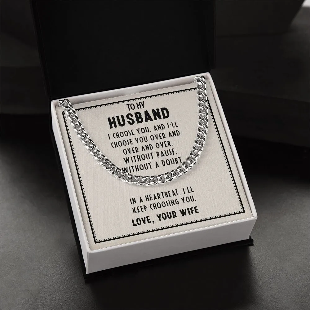 Gift for Husband Cuban Link Chain Christmas Gift Birthday Gift for Him