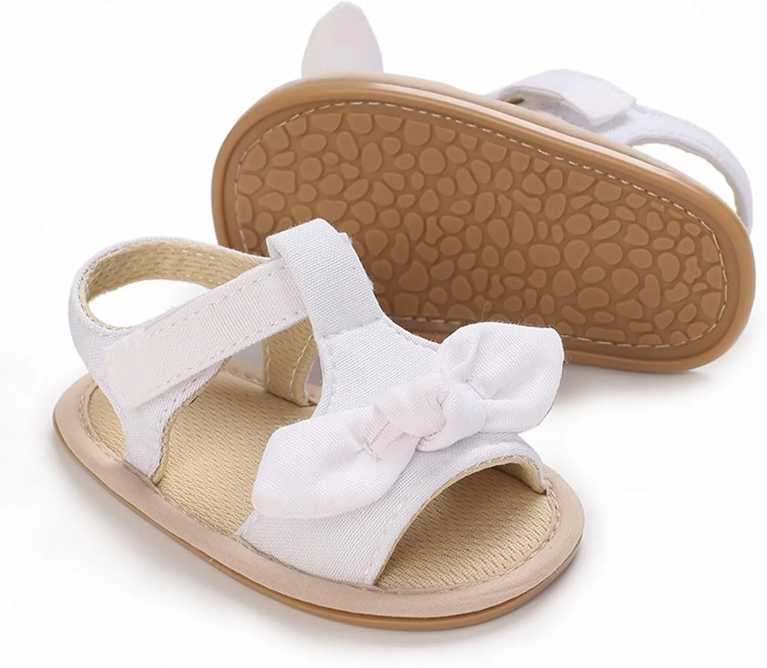 girl sandal size 2 Ruffle Bowknot Premium Soft Sole Anti Slip Open Toe Breathable Summer Outdoor Flat Shoes For Summer