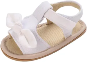 girl sandal size 2 Ruffle Bowknot Premium Soft Sole Anti Slip Open Toe Breathable Summer Outdoor Flat Shoes For Summer