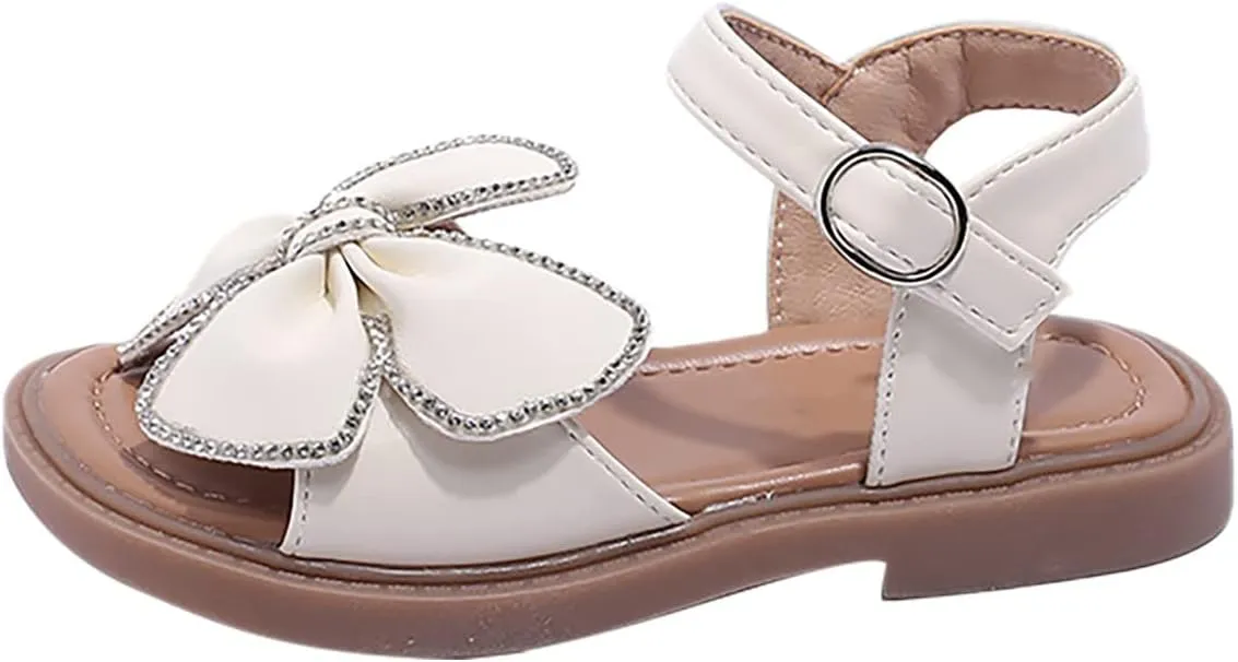 Girls' Bowknot Water Diamond Sandals Summer New Korean Edition Girls' Princess Shoes Baby Soft Sole Girl Summer Sandals