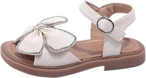 Girls' Bowknot Water Diamond Sandals Summer New Korean Edition Girls' Princess Shoes Baby Soft Sole Girl Summer Sandals