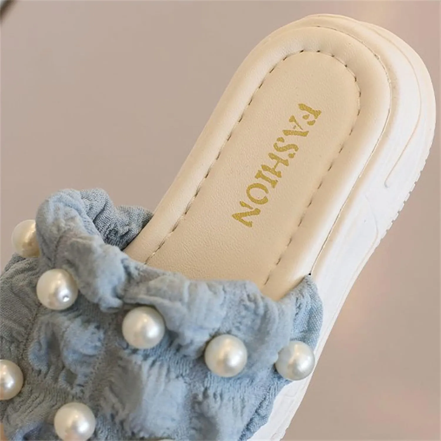 Girls PU Sandals Summer Outdoor Closed Toe Soft Rubber Sole Beach Water Shoes Dress Princess Slides for Girls Size 6
