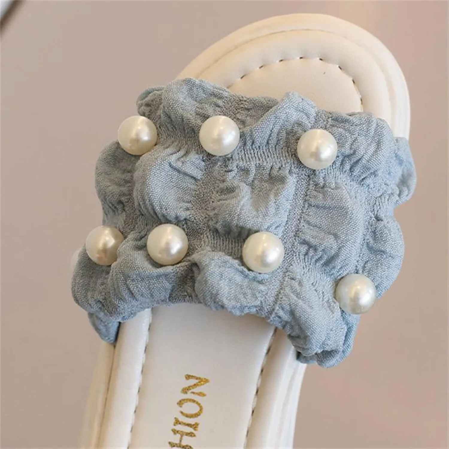 Girls PU Sandals Summer Outdoor Closed Toe Soft Rubber Sole Beach Water Shoes Dress Princess Slides for Girls Size 6