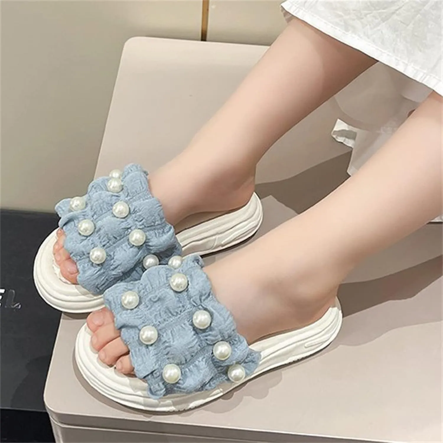 Girls PU Sandals Summer Outdoor Closed Toe Soft Rubber Sole Beach Water Shoes Dress Princess Slides for Girls Size 6