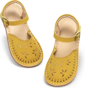 Girls Sandals 3-12 Years | Dressy & Play Shoes | Leather-Like for Outdoor School