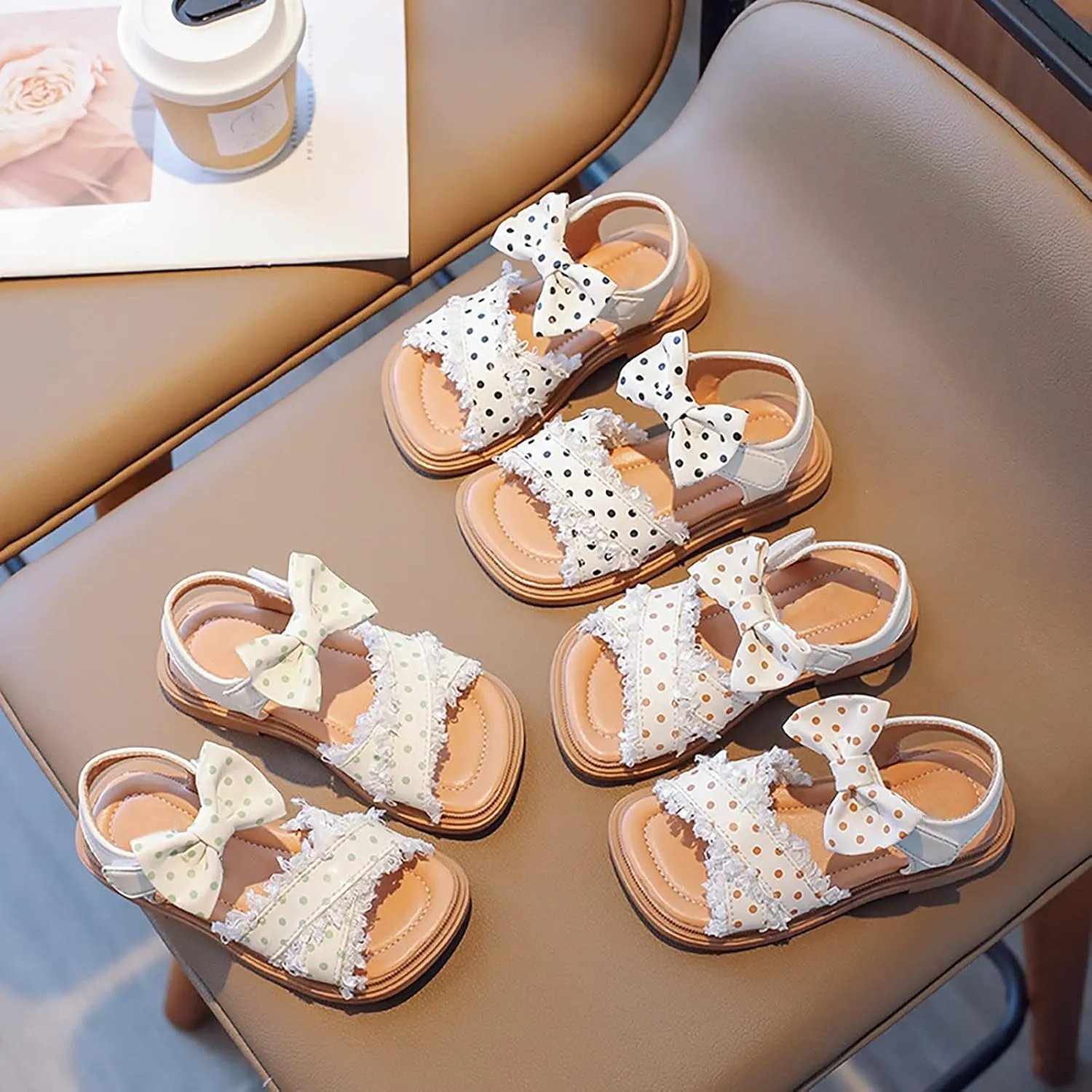 Girls' Sandals Summer Korean Edition Children's Shoes Girls' Bow Soft Sole Princess Shoes Baby Shoes Kids Cleats