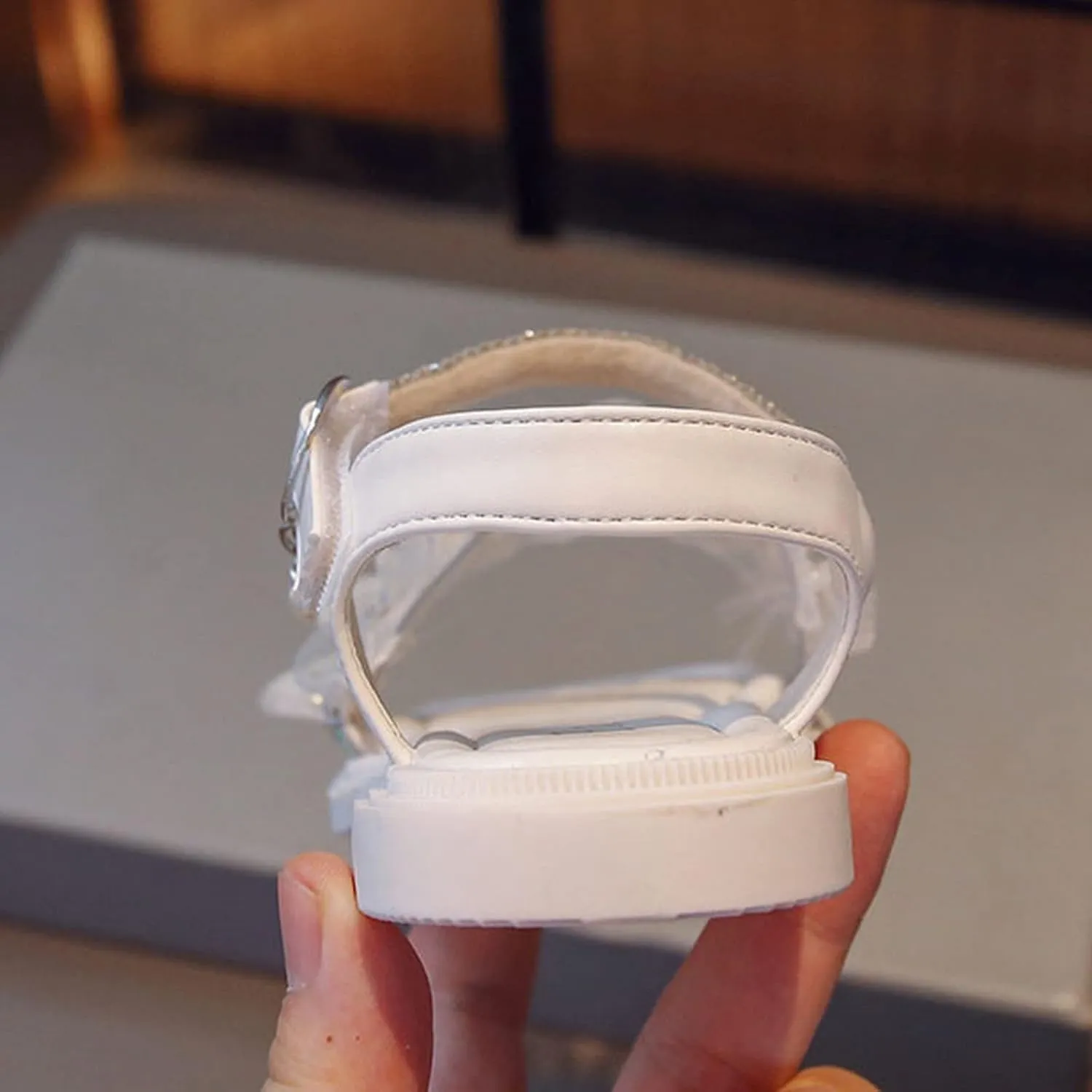 Infant Baby Toddler Girl Casual Buckle Sandal Open Toe Ruffle Dot Bow Flower Dress Soft Sole Princess Shoes