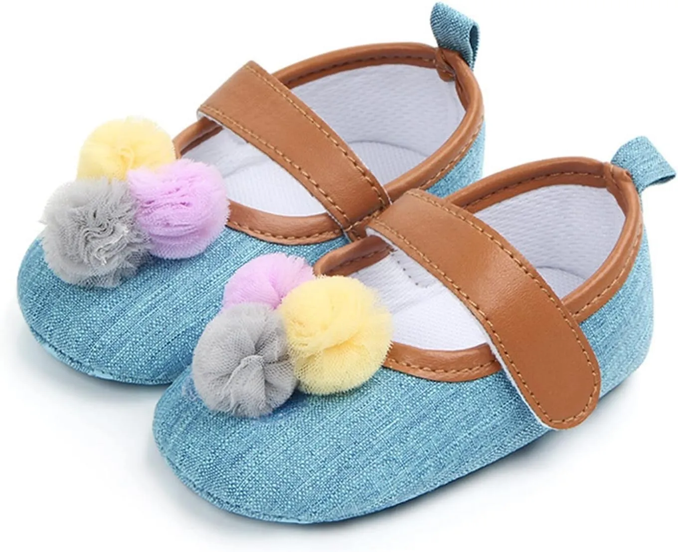 Infant Toddler Shoes Soft Sole Toddler Shoes Ball Hook Loop Breathable Princess Shoes Toddler Indoor Shoe