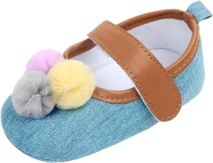 Infant Toddler Shoes Soft Sole Toddler Shoes Ball Hook Loop Breathable Princess Shoes Toddler Indoor Shoe