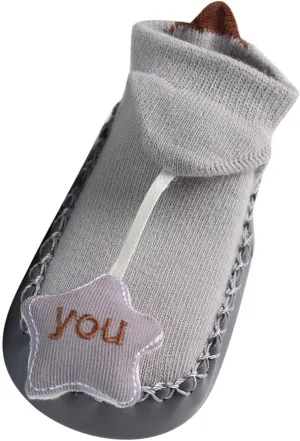 Infant Toddler Shoes Soft Sole Toddler Shoes Star Decoration Non Slip Breathable Socks Toddler Jelly (Grey, 12 Months)