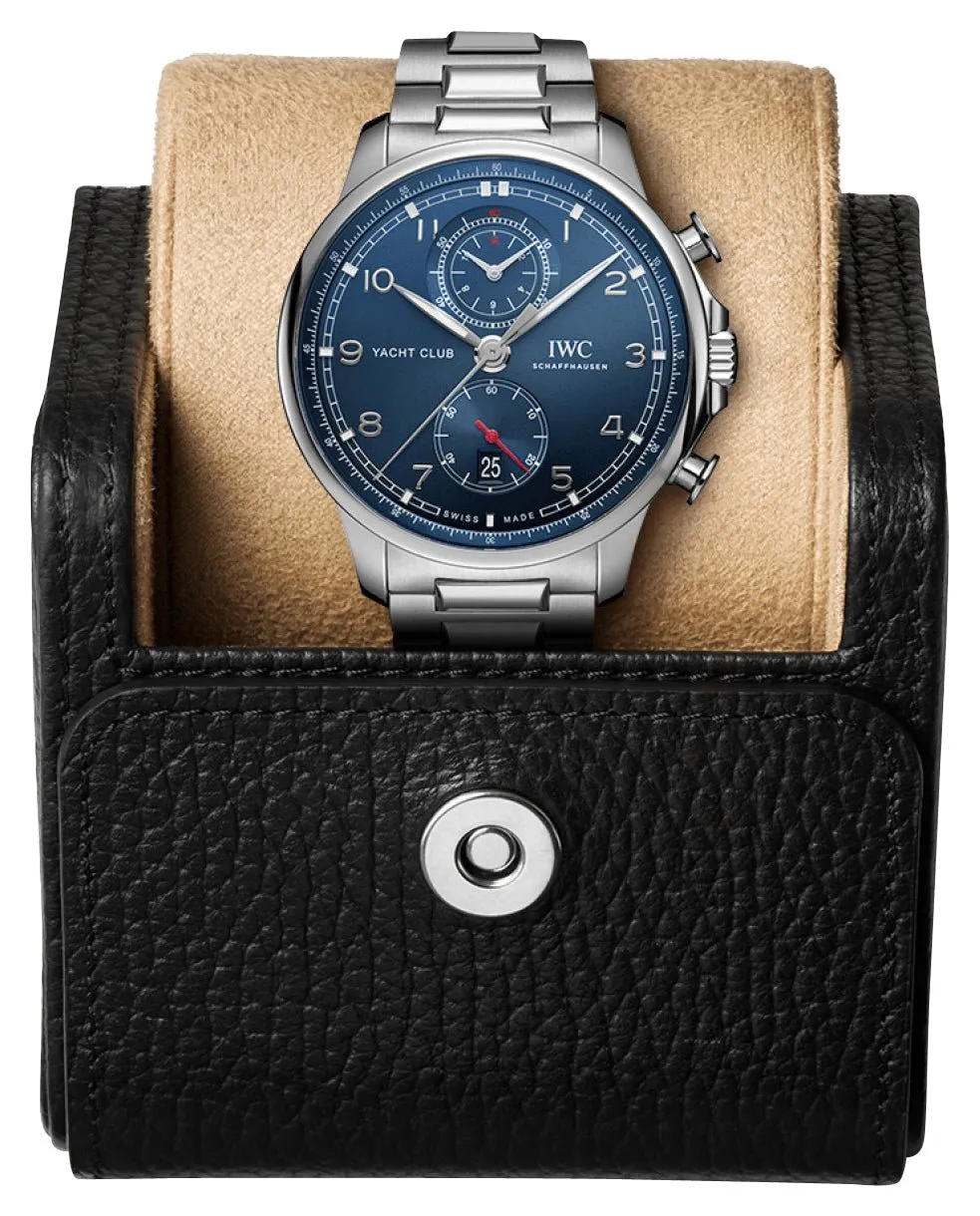 IWC Portugieser Yacht Club Automatic Flyback Chronograph Stainless Steel Blue Dial Date Mens Watch IW390701