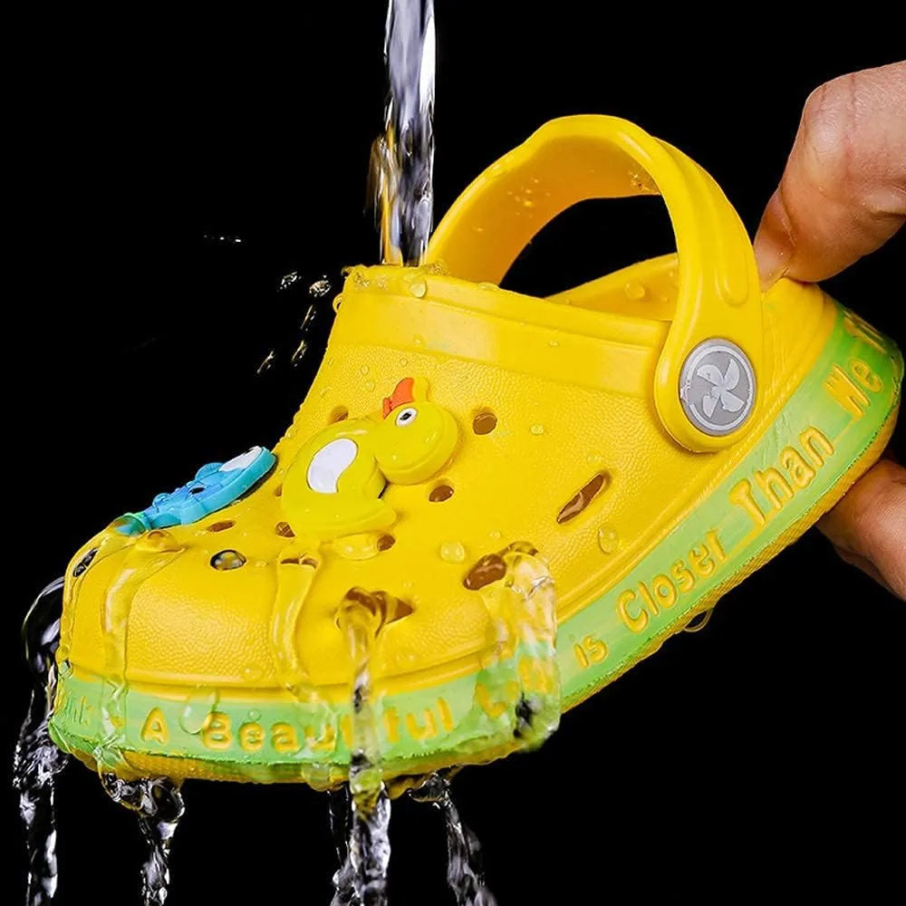 JUXI Toddler Clogs Girls Boys Clogs Garden Shoes EVA Lightweight Summer Slipper Cartoon Slides Baby Comfort Sandals