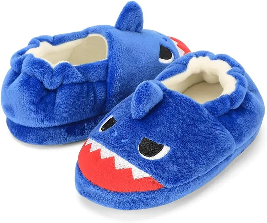 KAKU NANU Toddler Kids Slippers Cute Animal Cartoon Shoes Girls Boys Warm Fleece Winter Household Slippers