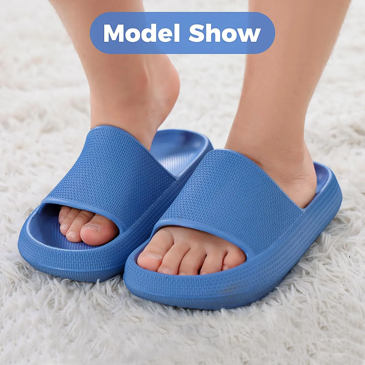Kids Cloud Slides Boys Girls Flip Flops Slip On Beach Sandals Youth Pool Shower Shoes EVA Summer Slippers11 Little Kids - 6 Big Kids