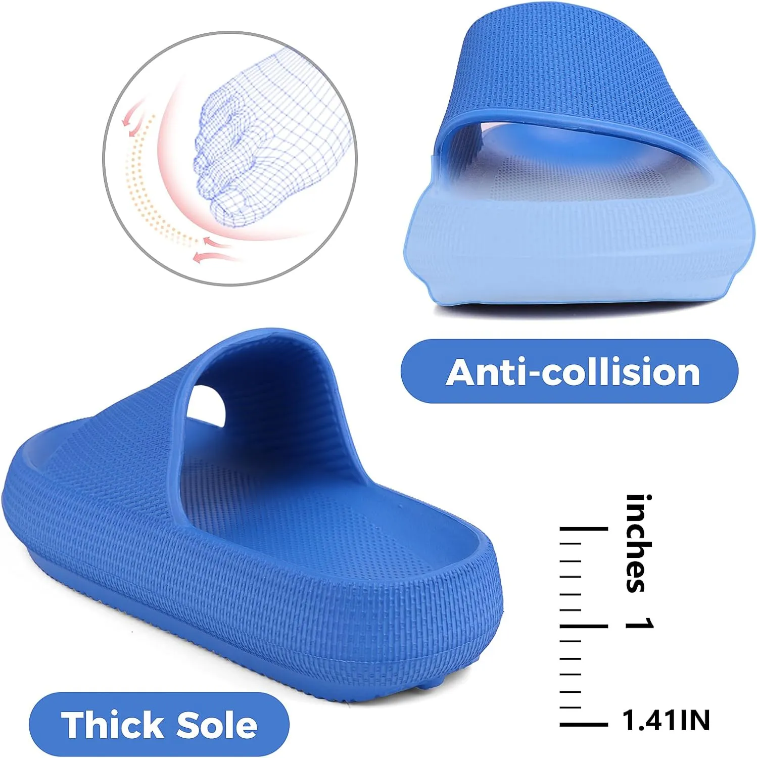 Kids Cloud Slides Boys Girls Flip Flops Slip On Beach Sandals Youth Pool Shower Shoes EVA Summer Slippers11 Little Kids - 6 Big Kids