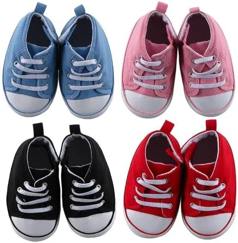 Luvable Friends Hi-Top Shoes for Baby, Red