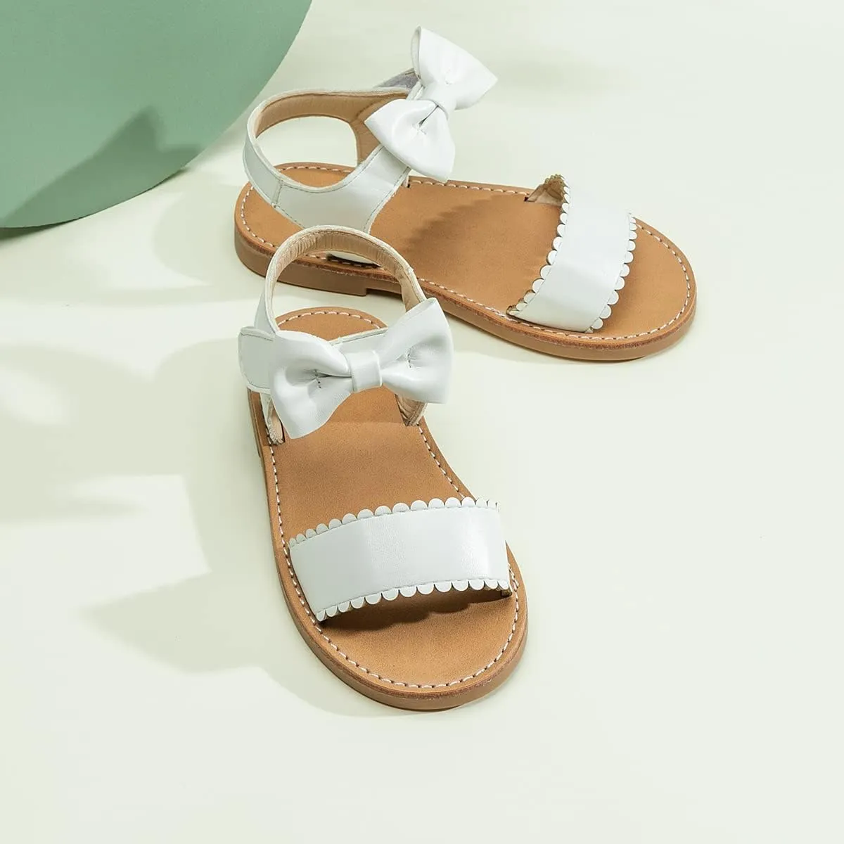 Meckior Toddler Girls Sandals for Little Girls Wedding Dress Sandals Open Toe Non-Slip Summer Beach Pool Shoes (Toddler/Little Kid)