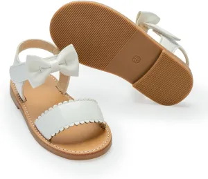 Meckior Toddler Girls Sandals for Little Girls Wedding Dress Sandals Open Toe Non-Slip Summer Beach Pool Shoes (Toddler/Little Kid)
