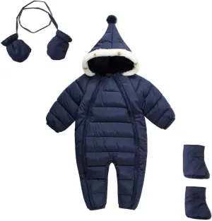 Mud Kingdom One Piece Jumpsuit Baby Boys Girls Snowsuit Romper All in One 0-24 Months Winter