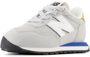New Balance Kids 237 Bungee Sneaker, BRIGHTON GREY/BLUE AGATE, 3 W Infant (0-12 Months)