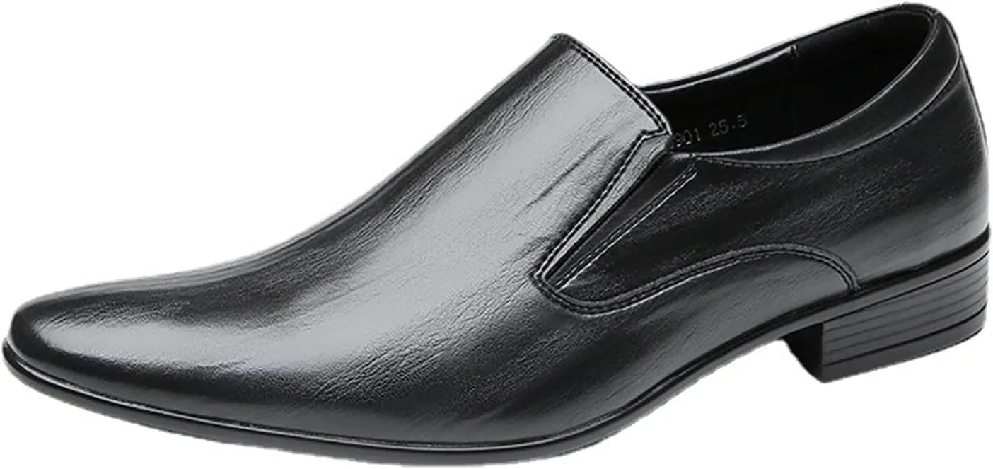 New Men's Loafers Burnished Toe Venetian Loafers Vegan Leather Slip Resistant Flat Heel Anti-slip Wedding Slip-ons