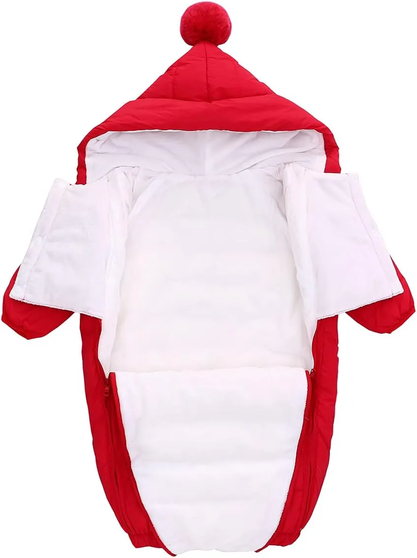 Newborn Baby Hooded Winter Puffer Snowsuit with Shoes and Gloves