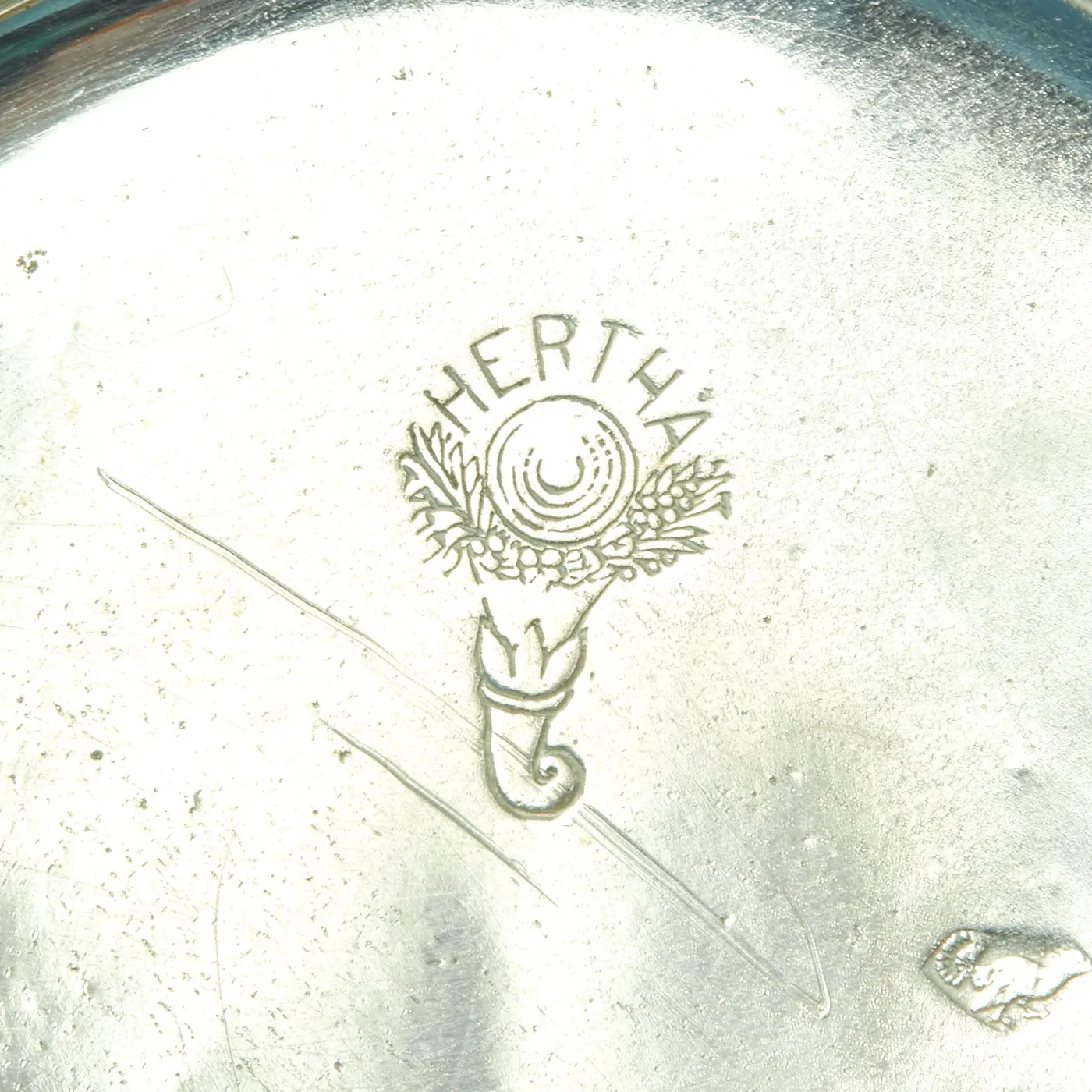 Original German WWII Swiss Pocket Watch by Hertha with SS Marked Back - Fully Functional